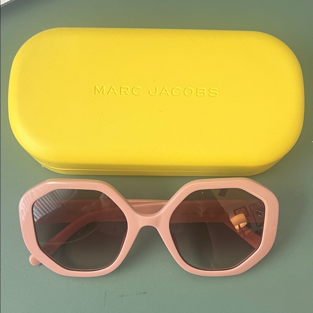Marc Jacobs Pink Oversized Geometric Sunglasses